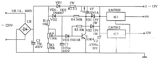 場效管直流穩壓電路圖