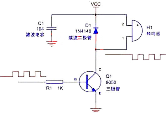 蜂鳴器驅動電路圖