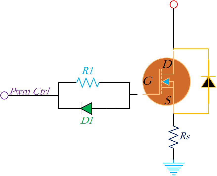 MOS的減速加速電路