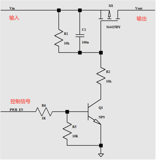 PMOS斷開 輸出電壓Vout回溝